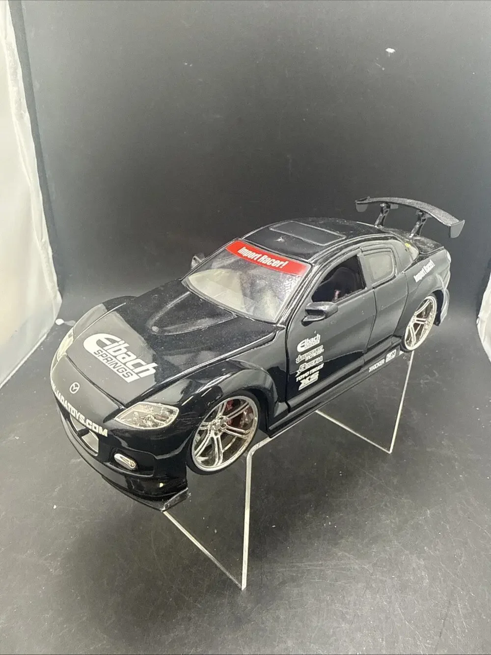 Jada Import Racer Mazda RX-8 Black 1:24 Diecast Car 50380-9 Loose Modified
